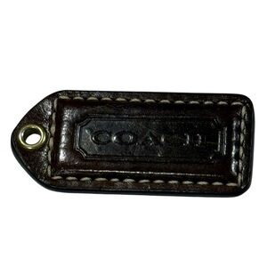 Coach Rectangle BROWN Hang Tag Replacement Purse Tag Handbag Charm